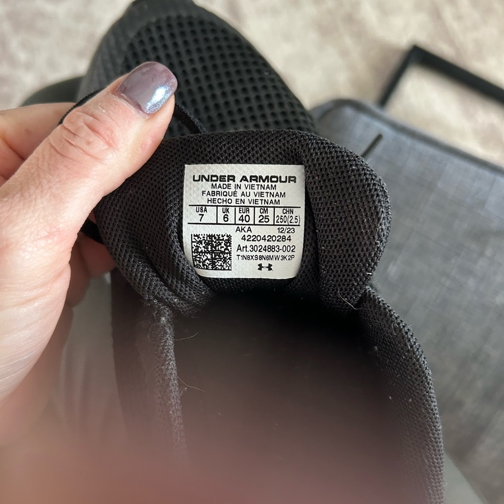 Under Armour Black Mesh Athletic Shoes - Picture 5 of 5